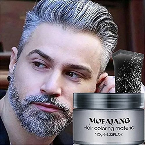 Cera temporal de color de cabello 4.5 oz instantánea peinado crema pomadas pelo peinado cera para fiesta cosplay fácil limpieza