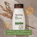Aveeno - Lavado corporal hidratante diario para piel seca con avena calmante