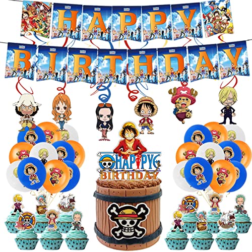 Suministros de fiesta de cumpleaños para una pieza, decoración de fiesta temática de una pieza