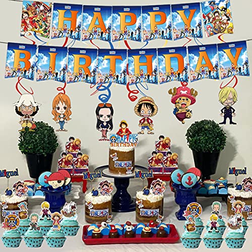 Suministros de fiesta de cumpleaños para una pieza, decoración de fiesta temática de una pieza