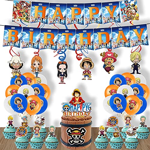 Suministros de fiesta de cumpleaños para una pieza, decoración de fiesta temática de una pieza