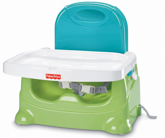 Fisher-Price Healthy Care Booster Seat, Green/Blue